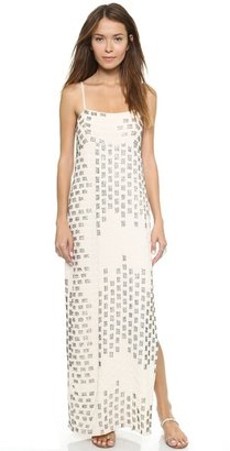 Haute Hippie Embellished Seed Beed Gown