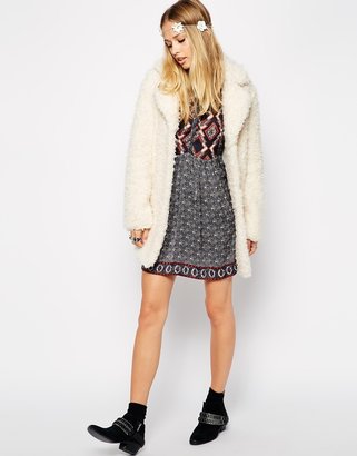 Pepe Jeans Peasant Dress With Contrast Print