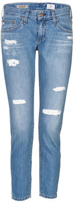AG Jeans Distressed Cropped Jeans