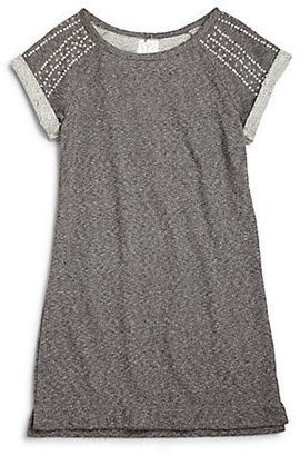 Ella Moss Girl's French Terry Studded Shoulder Dress