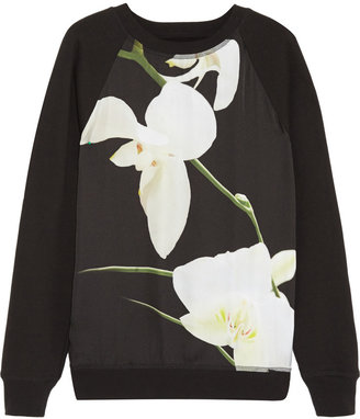 Altuzarra for Target Orchid-print georgette and cotton-blend sweatshirt