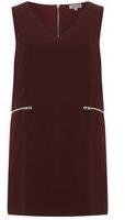 Dorothy Perkins Womens Alice & You Burgundy Zip Detail Shift- Red