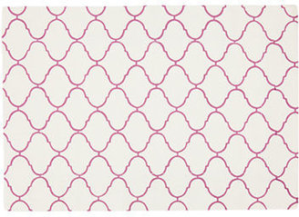 Pehr Designs Pack of 2 Hourglass Placemat-RASPBERRY-One Size