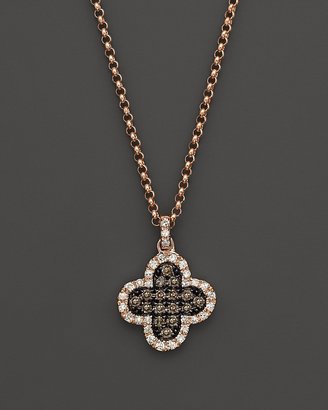 KC Designs Brown and White Diamond Pendant Necklace in 14K Rose Gold, .30 ct. t.w.