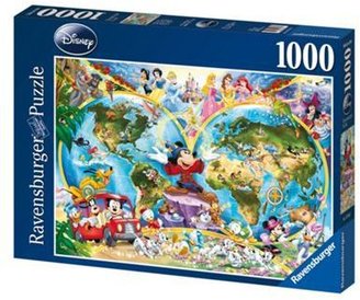 Disney Ravensburger World Map, 1000pc