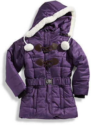 London Fog F.O.G. By Girls 2 to 6 Gaby Faux Fur Toggle Front Parka