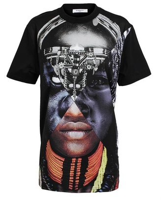 Givenchy Oversized Face Printed Cotton T-Shirt