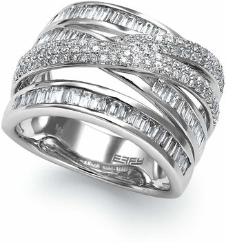 Effy Classique by Diamond Crossover Ring in 14k White Gold (1-1/5 ct. t.w.)
