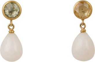 Mallary Marks Multi Gemstone, Gold Apple & Eve Drop Earrings