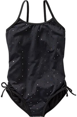 Old Navy Girls Sequin-Dot Swimsuits
