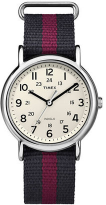Timex Unisex Weekender Silvertone Round Watch