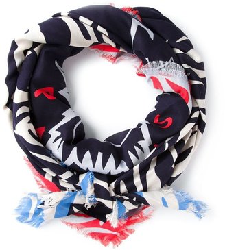 Kenzo tiger print scarf