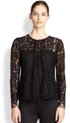 Milly Caterina Sheer Lace Blouse