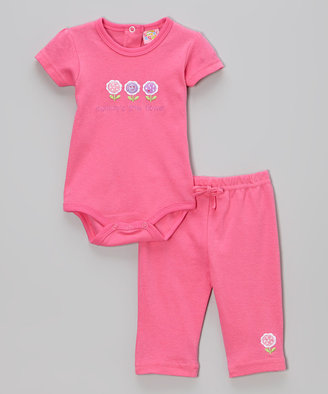 Sweet & Soft Hot Pink 'Mommy's Little Flower' Bodysuit & Pants - Infant