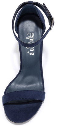 Lulus LuLu*s Elsi Navy Blue Single Strap Heels