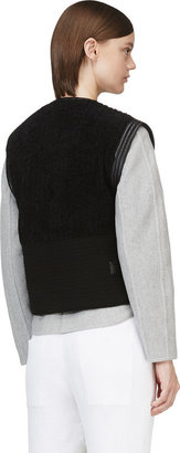 Chloé Black Shearling Biker Vest