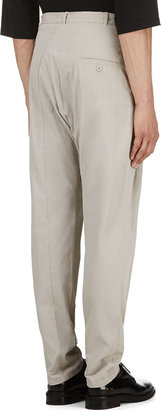 Damir Doma Grey Pull Pleated Sarouel Trousers