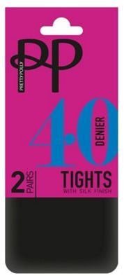 Pretty Polly Pack of two black 40 Denier opaque tights