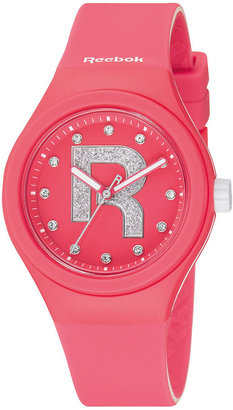 Reebok Icon Drop Rad Bling Womens Pink Silicone Strap Watch