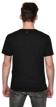 Neil Barrett Heathered Jersey V Neck T-Shirt