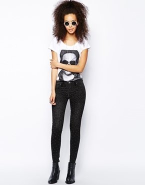 Blank NYC Stud Skinny Jeans - Black