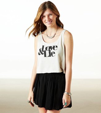 American Eagle AE Effortlessly Chic Graphic Crop Tank