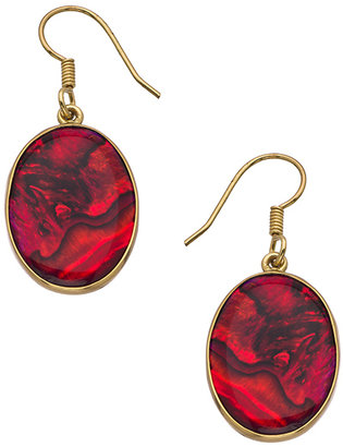 Charles Albert Red Abalone Dangle Earrings