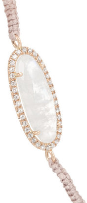 Brooke Gregson 14-karat rose gold, moonstone and diamond bracelet