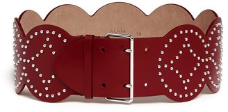 Azzedine Alaia 7504 AZZEDINE ALAÏA 'Arabesque' stud scallop leather belt
