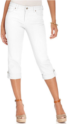 NYDJ Lyris Cropped Capri Jeans, Optical White Wash
