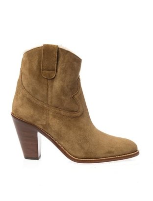 Saint Laurent New Western suede ankle boots