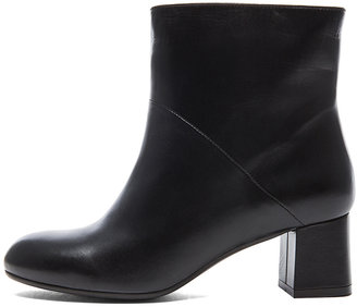 Marni Nappa Leather Ankle Booties in Coal
