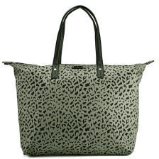 Paul's Boutique 7904 Paul's Boutique Chrissy Nylon Tote Bag - Grey Leopard