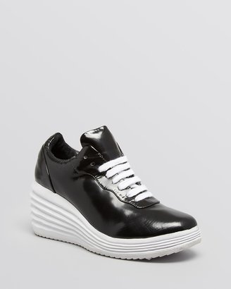 Jeffrey Campbell Lace Up Wedge Sneakers - Inferma