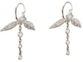 Cathy Waterman 1.00ctw Diamond Wing Earrings