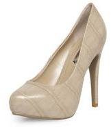 Dorothy Perkins Womens Nude croc effect high court shoes- Nude