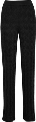 M Missoni Crochet-knit wool-blend straight-leg pants