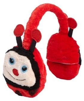 Aroma Home Red faux fur ladybird heated ear muffs