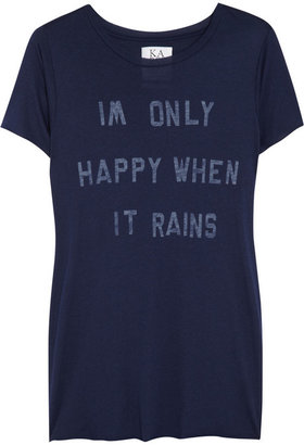 Zoe Karssen Only Happy When It Rains cotton and modal-blend T-shirt