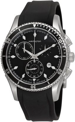 Hamilton Men's H37512331 Jazzmaster Seaview Black Chronograph Dial Watch