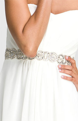 Xscape Evenings Embellished Waist Chiffon Gown (Online Only)