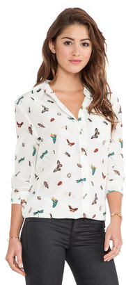 Equipment Reese Complex Insect Print Blouse