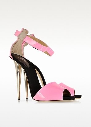 Giuseppe Zanotti Neon Pink Patent Leather Sandal
