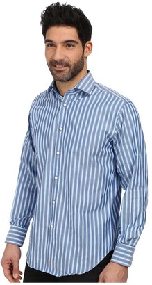 Thomas Dean & Co. L/S Woven Shirt Oxford w/ Textured Stripe