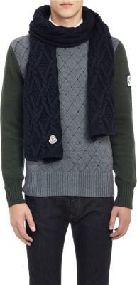 Moncler Cable-Knit Scarf