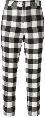 MSGM cropped checkered trousers