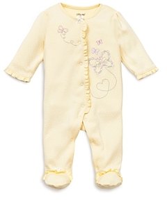Little Me Infant Girls' Butterfly Footie - Sizes 0-9 Months