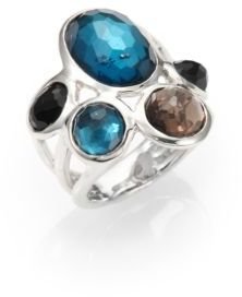 Ippolita Five Gemstone and Sterling Silver Cluster Ring