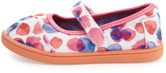 Toms Water-Dot Print Mary Janes, Pink Multi, Tiny