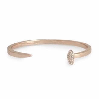 Giles & Brother Skinny Railroad Spike Cuff with Pavé in Rose Gold